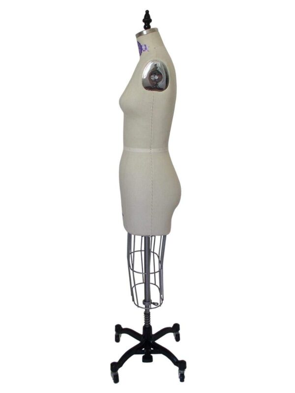 PGM Dress Form Professional Dressmaker w/ Hip Industry Pro w/ Collapsible Shoulder w/ 100% Linen fabric for Pattern Making Draping for Fashion Design